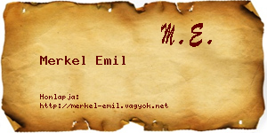 Merkel Emil névjegykártya