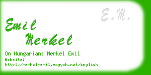 emil merkel business card